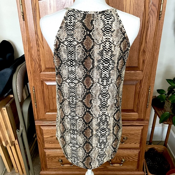 Snake Print Halter Collar Camisole Tank Top - Picture 4 of 8
